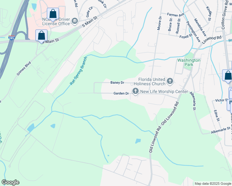 map of restaurants, bars, coffee shops, grocery stores, and more near 398 Garden Drive in Lexington