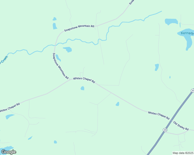map of restaurants, bars, coffee shops, grocery stores, and more near 6115 Whites Chapel Road in Staley