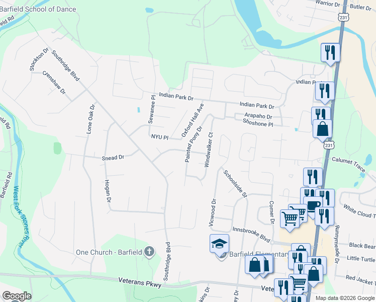 map of restaurants, bars, coffee shops, grocery stores, and more near 914 Crystal Bear Trail in Murfreesboro