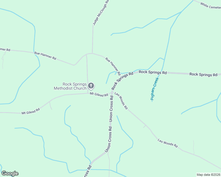 map of restaurants, bars, coffee shops, grocery stores, and more near 3290 Rock Springs Road in Wildersville