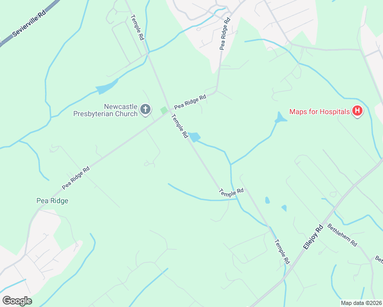 map of restaurants, bars, coffee shops, grocery stores, and more near 444 Temple Road in Maryville