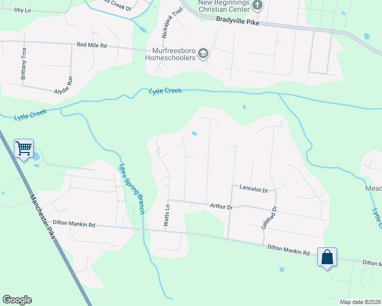 map of restaurants, bars, coffee shops, grocery stores, and more near 3201 Davey Drive in Murfreesboro