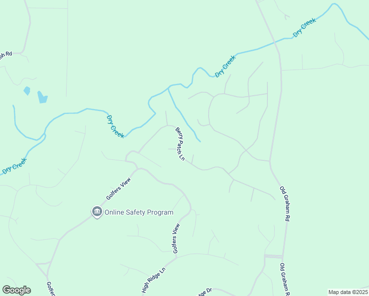 map of restaurants, bars, coffee shops, grocery stores, and more near 289 Berry Patch Lane in Pittsboro