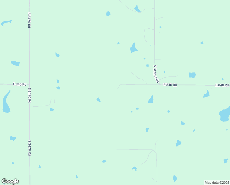 map of restaurants, bars, coffee shops, grocery stores, and more near 347693 East 840 Road in Stroud