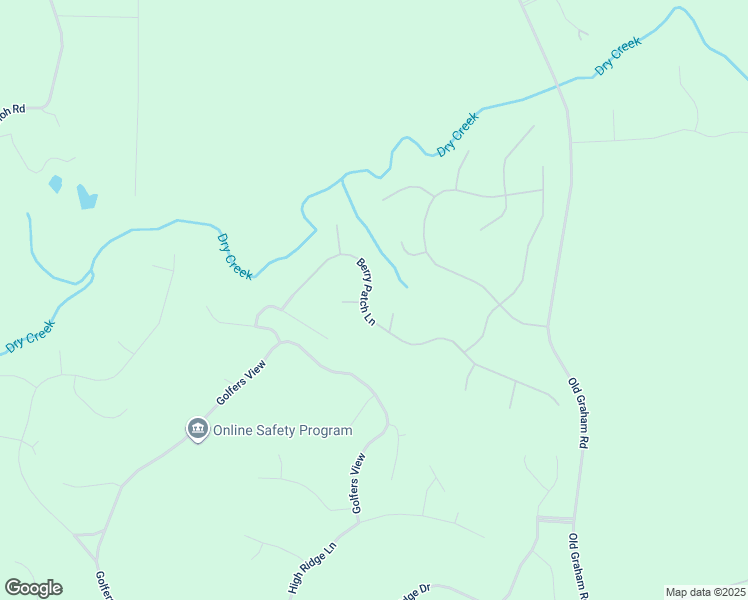 map of restaurants, bars, coffee shops, grocery stores, and more near 289 Berry Patch Lane in Pittsboro