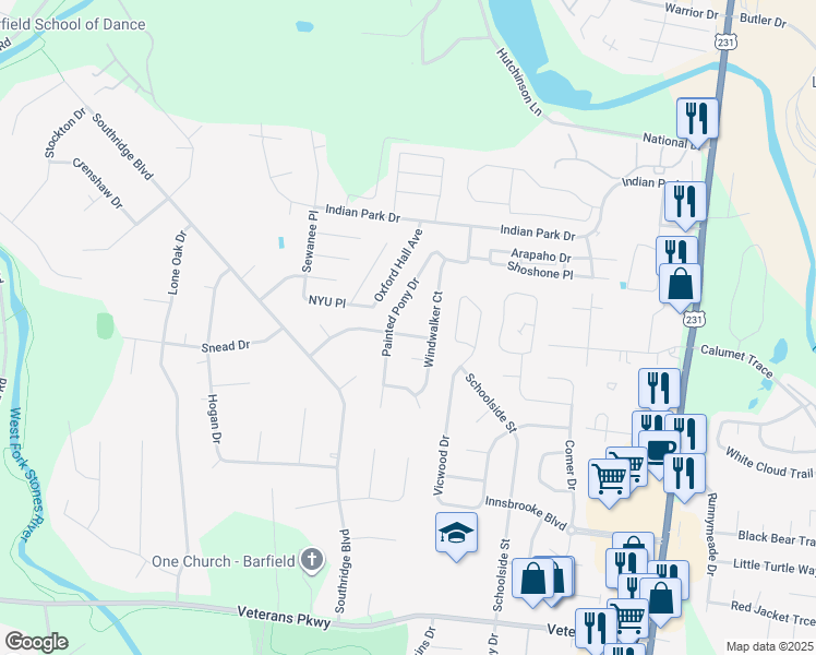 map of restaurants, bars, coffee shops, grocery stores, and more near 914 Crystal Bear Trail in Murfreesboro