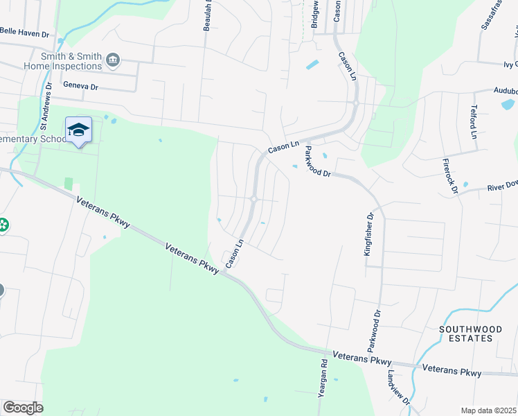 map of restaurants, bars, coffee shops, grocery stores, and more near 2914 Cason Lane in Murfreesboro