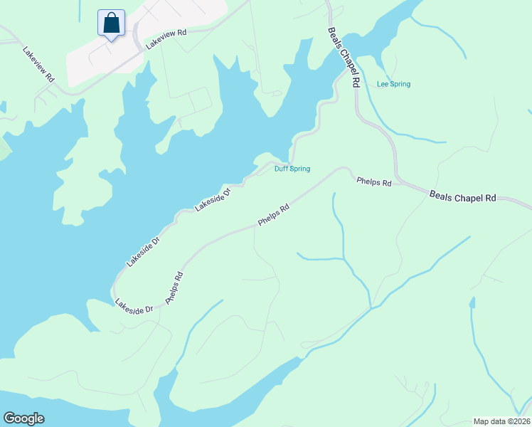 map of restaurants, bars, coffee shops, grocery stores, and more near 1031 Phelps Road in Lenoir City