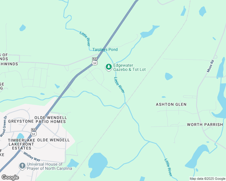 map of restaurants, bars, coffee shops, grocery stores, and more near 708 Riguard Way in Wendell