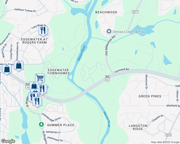 1010 Beach Pointe Avenue Raleigh Nc Walk Score Map Of Restaurants Bars Coffee S Grocery Ore Near 1010
