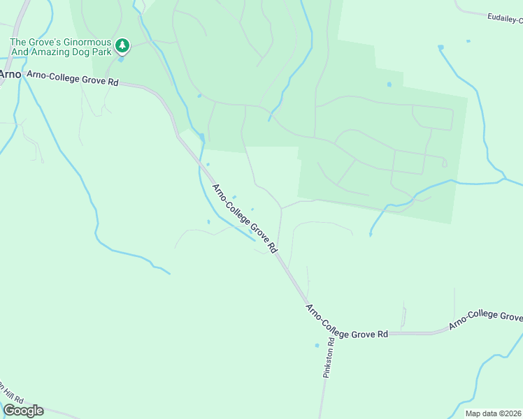 map of restaurants, bars, coffee shops, grocery stores, and more near 6480 Arno-College Grove Road in College Grove