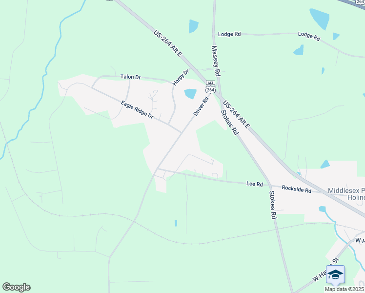 map of restaurants, bars, coffee shops, grocery stores, and more near 7175 Driver Road in Zebulon