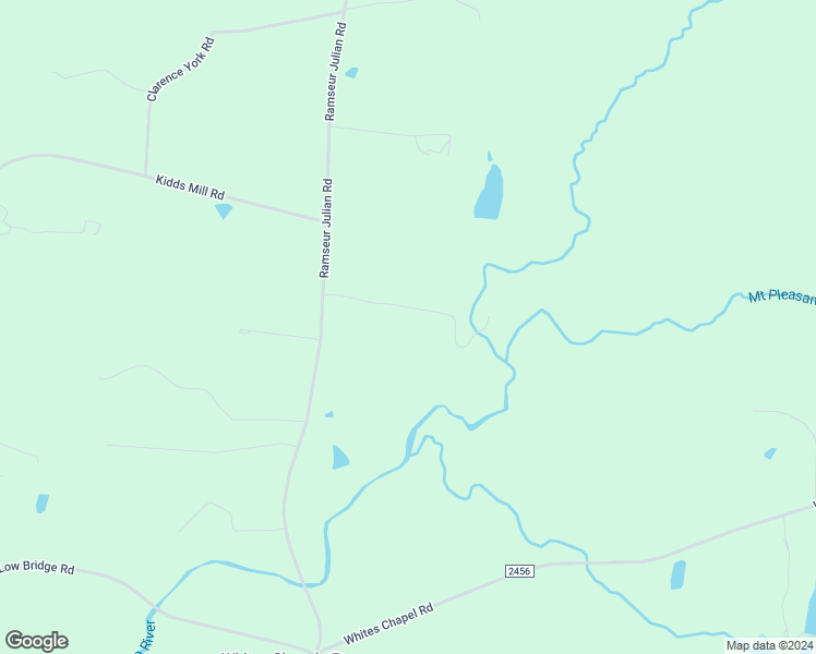 map of restaurants, bars, coffee shops, grocery stores, and more near 2432 Ramseur Julian Road in Liberty