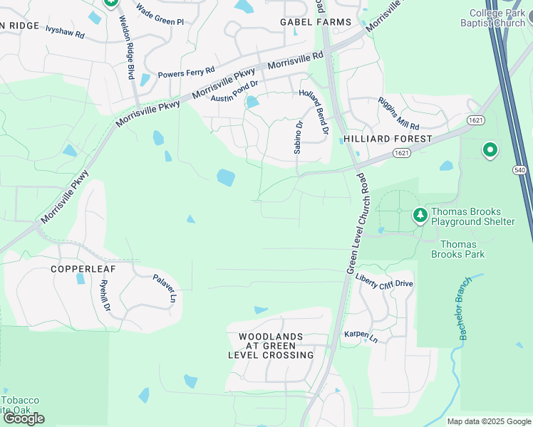 map of restaurants, bars, coffee shops, grocery stores, and more near 7612 Ballard Hill Lane in Cary