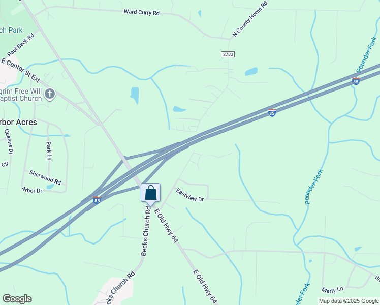 map of restaurants, bars, coffee shops, grocery stores, and more near 409 South County Home Road in Lexington