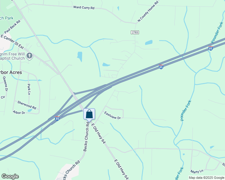 map of restaurants, bars, coffee shops, grocery stores, and more near 409 South County Home Road in Lexington