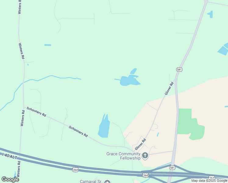 map of restaurants, bars, coffee shops, grocery stores, and more near 9312 Glover Road in Bailey