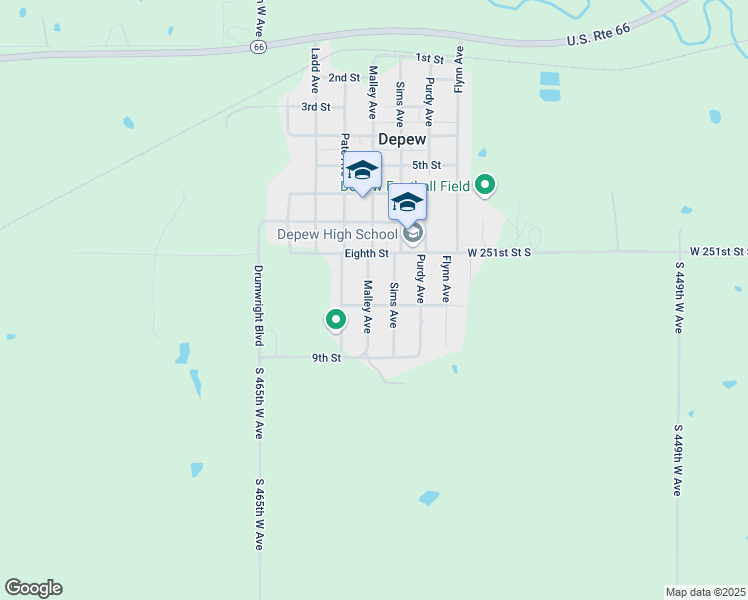 map of restaurants, bars, coffee shops, grocery stores, and more near 836 Sims Avenue in Depew