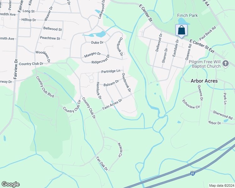 map of restaurants, bars, coffee shops, grocery stores, and more near 103 Alpine Drive in Lexington