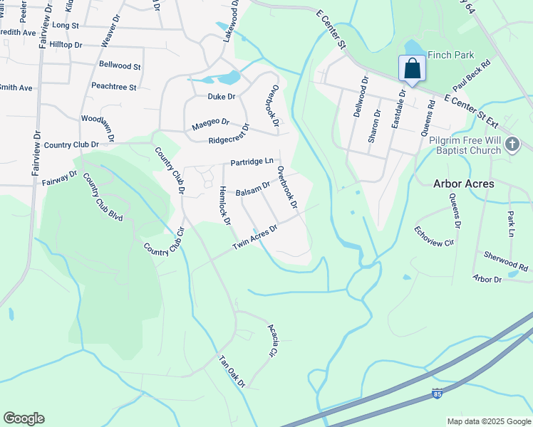 map of restaurants, bars, coffee shops, grocery stores, and more near 103 Alpine Drive in Lexington