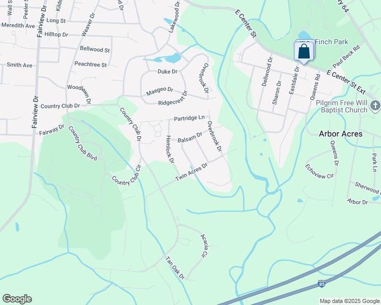 map of restaurants, bars, coffee shops, grocery stores, and more near 106 Sequoia Drive in Lexington