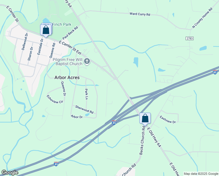 map of restaurants, bars, coffee shops, grocery stores, and more near 9 Colonial Drive in Lexington
