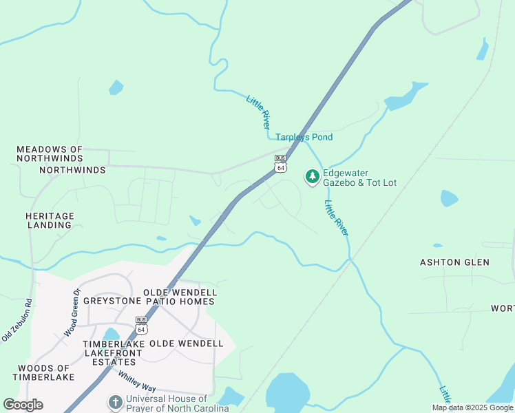 map of restaurants, bars, coffee shops, grocery stores, and more near 633 Embrun Run in Wendell