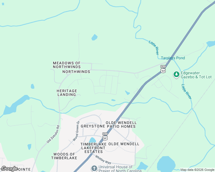 map of restaurants, bars, coffee shops, grocery stores, and more near 725 Ambrose Hill Lane in Wendell