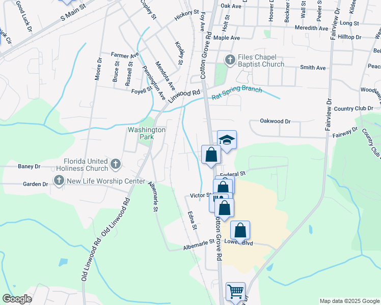 map of restaurants, bars, coffee shops, grocery stores, and more near 424 Mud Run Drive in Lexington