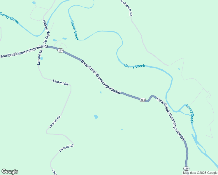 map of restaurants, bars, coffee shops, grocery stores, and more near 2524 Cane Creek-Cummingsville Road in Spencer