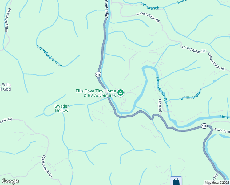 map of restaurants, bars, coffee shops, grocery stores, and more near 3405 Topland Way in Sevierville