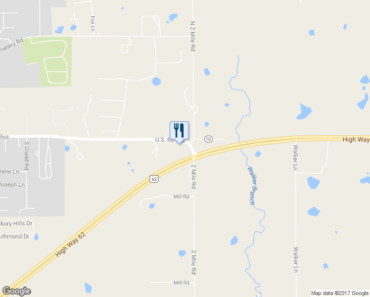 map of restaurants, bars, coffee shops, grocery stores, and more near 1491 East Poplar Street in Fort Gibson