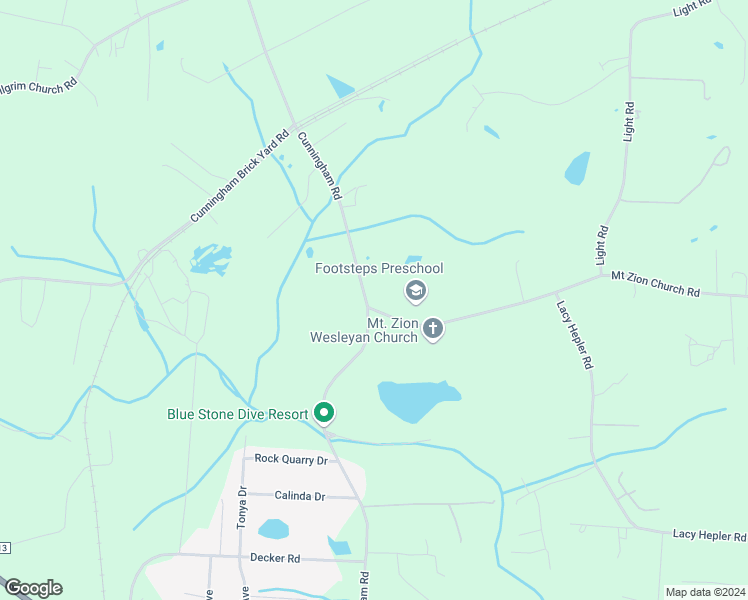 map of restaurants, bars, coffee shops, grocery stores, and more near 2821 Cunningham Road in Thomasville