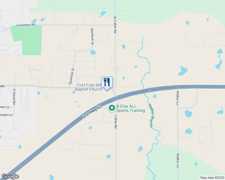 map of restaurants, bars, coffee shops, grocery stores, and more near 1491 East Poplar Street in Fort Gibson