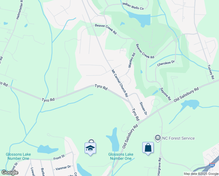 map of restaurants, bars, coffee shops, grocery stores, and more near 470 Tyro Road in Lexington