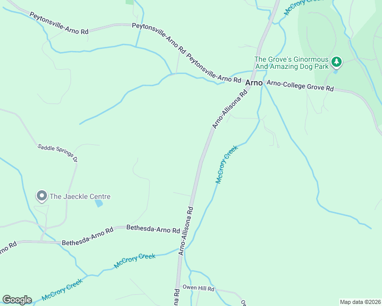 map of restaurants, bars, coffee shops, grocery stores, and more near 6631 Arno-Allisona Road in College Grove