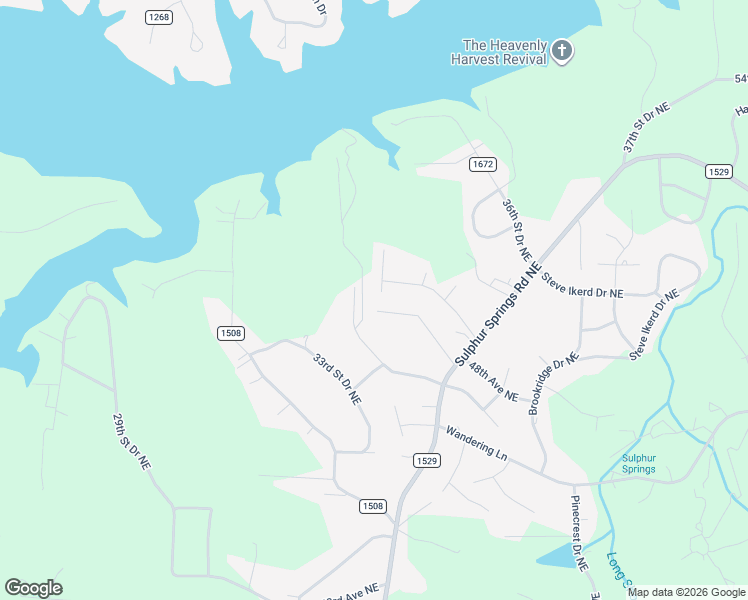 map of restaurants, bars, coffee shops, grocery stores, and more near 4827 32nd Street Lane Northeast in Hickory