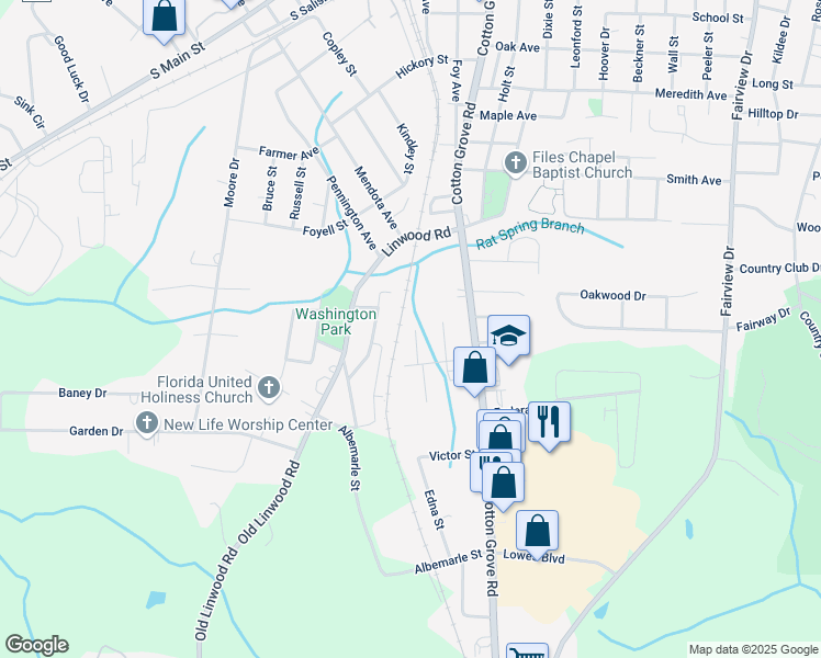map of restaurants, bars, coffee shops, grocery stores, and more near 988 Ulysses Street in Lexington