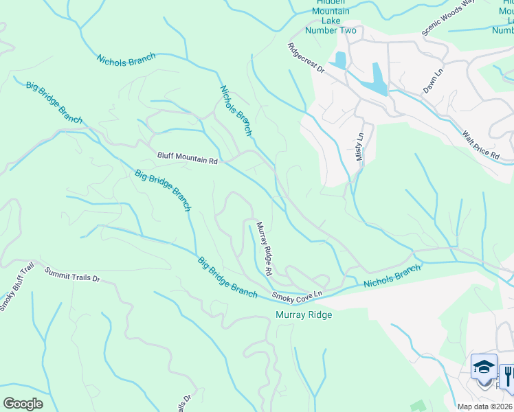 map of restaurants, bars, coffee shops, grocery stores, and more near 2769 Murray Ridge Road in Sevierville