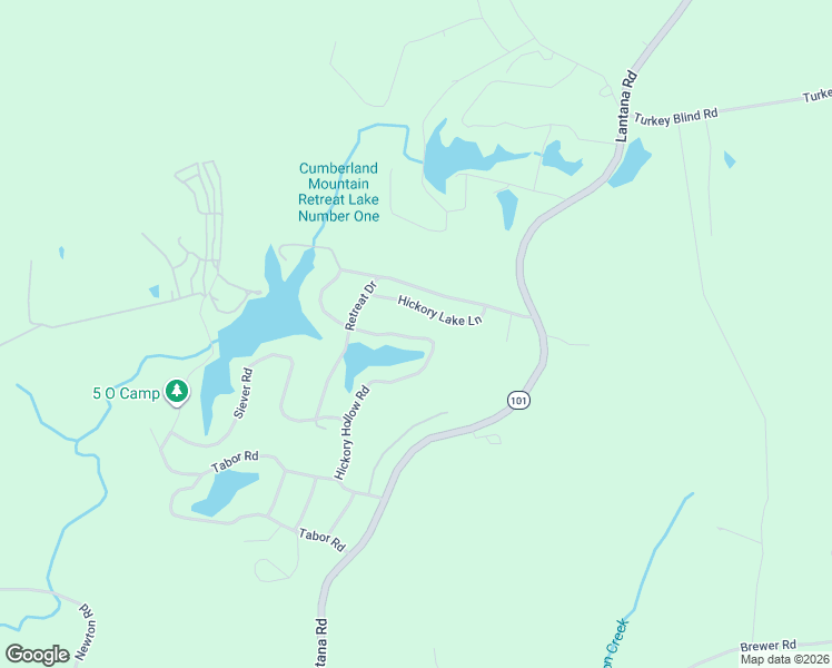 map of restaurants, bars, coffee shops, grocery stores, and more near 154 Hickory Hollow Road in Cumberland County