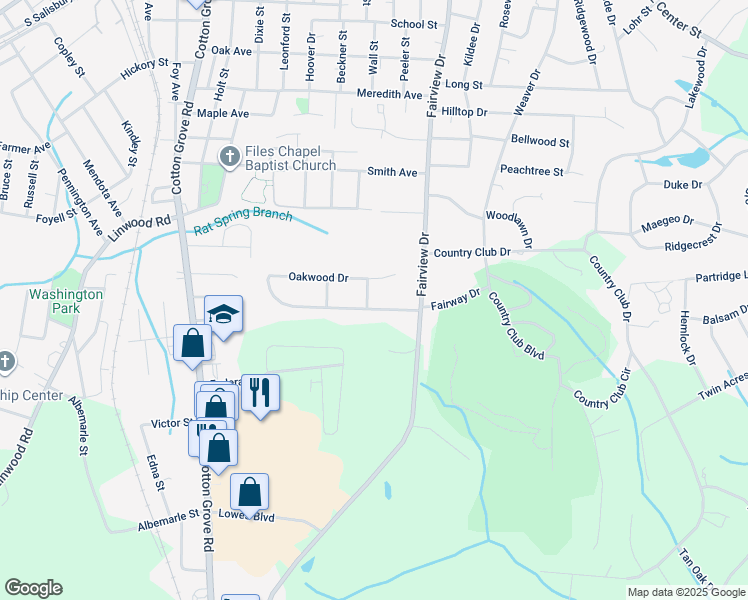 map of restaurants, bars, coffee shops, grocery stores, and more near 110 Fairway Drive in Lexington