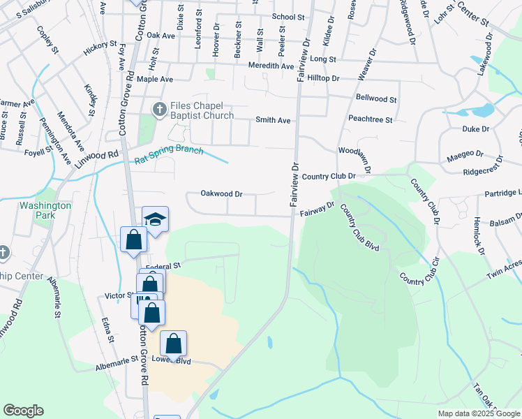 map of restaurants, bars, coffee shops, grocery stores, and more near 110 Fairway Drive in Lexington