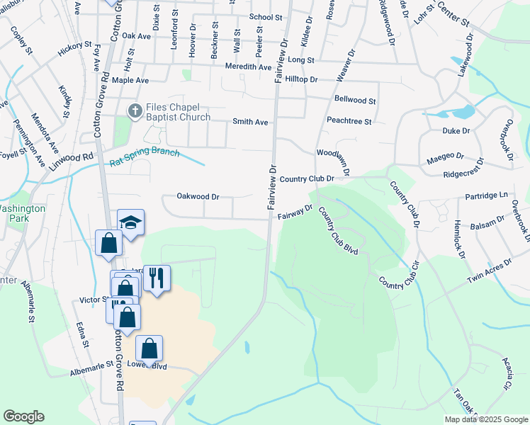 map of restaurants, bars, coffee shops, grocery stores, and more near 98 Fairway Drive in Lexington