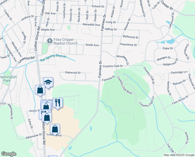 map of restaurants, bars, coffee shops, grocery stores, and more near 98 Fairway Drive in Lexington