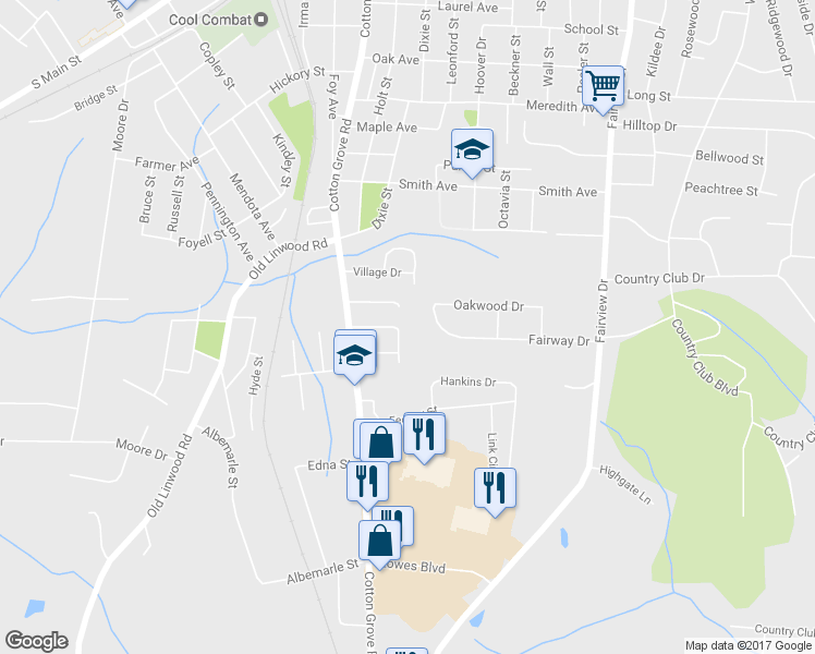 map of restaurants, bars, coffee shops, grocery stores, and more near 192 Domino Drive in Lexington