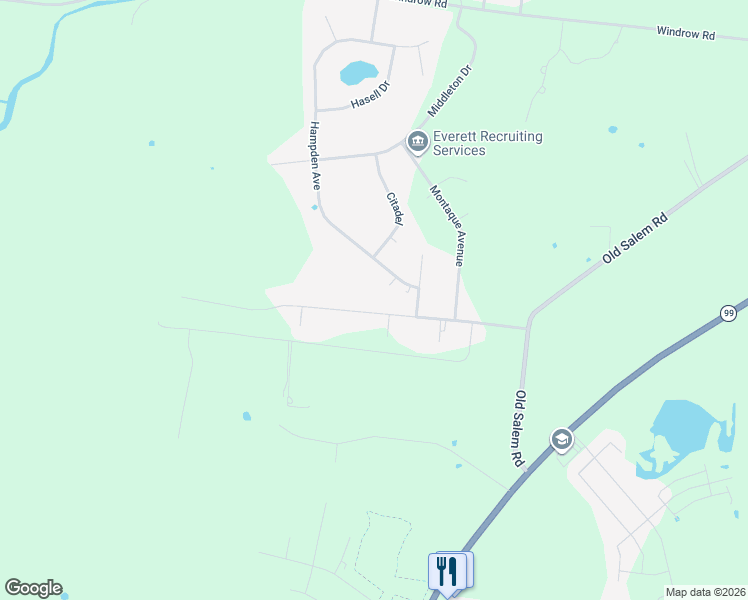 map of restaurants, bars, coffee shops, grocery stores, and more near 5610 Constantine Drive in Rockvale