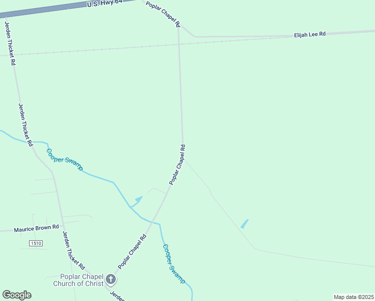 map of restaurants, bars, coffee shops, grocery stores, and more near 1841 Poplar Chapel Road in Jamesville