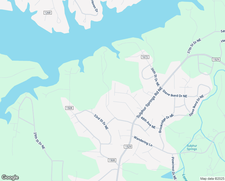 map of restaurants, bars, coffee shops, grocery stores, and more near 4847 32nd Street Lane Northeast in Hickory