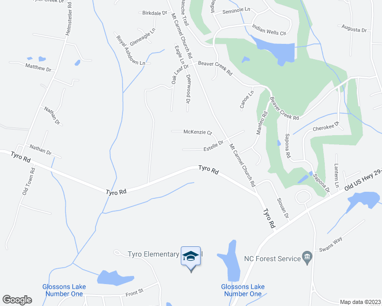 map of restaurants, bars, coffee shops, grocery stores, and more near 281 Estelle Drive in Lexington