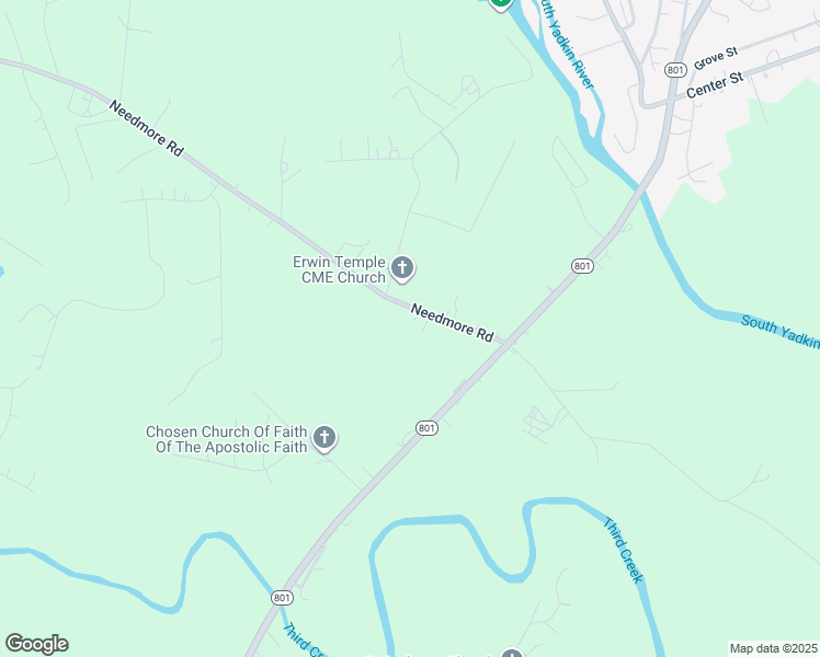 map of restaurants, bars, coffee shops, grocery stores, and more near 395 Needmore Road in Woodleaf